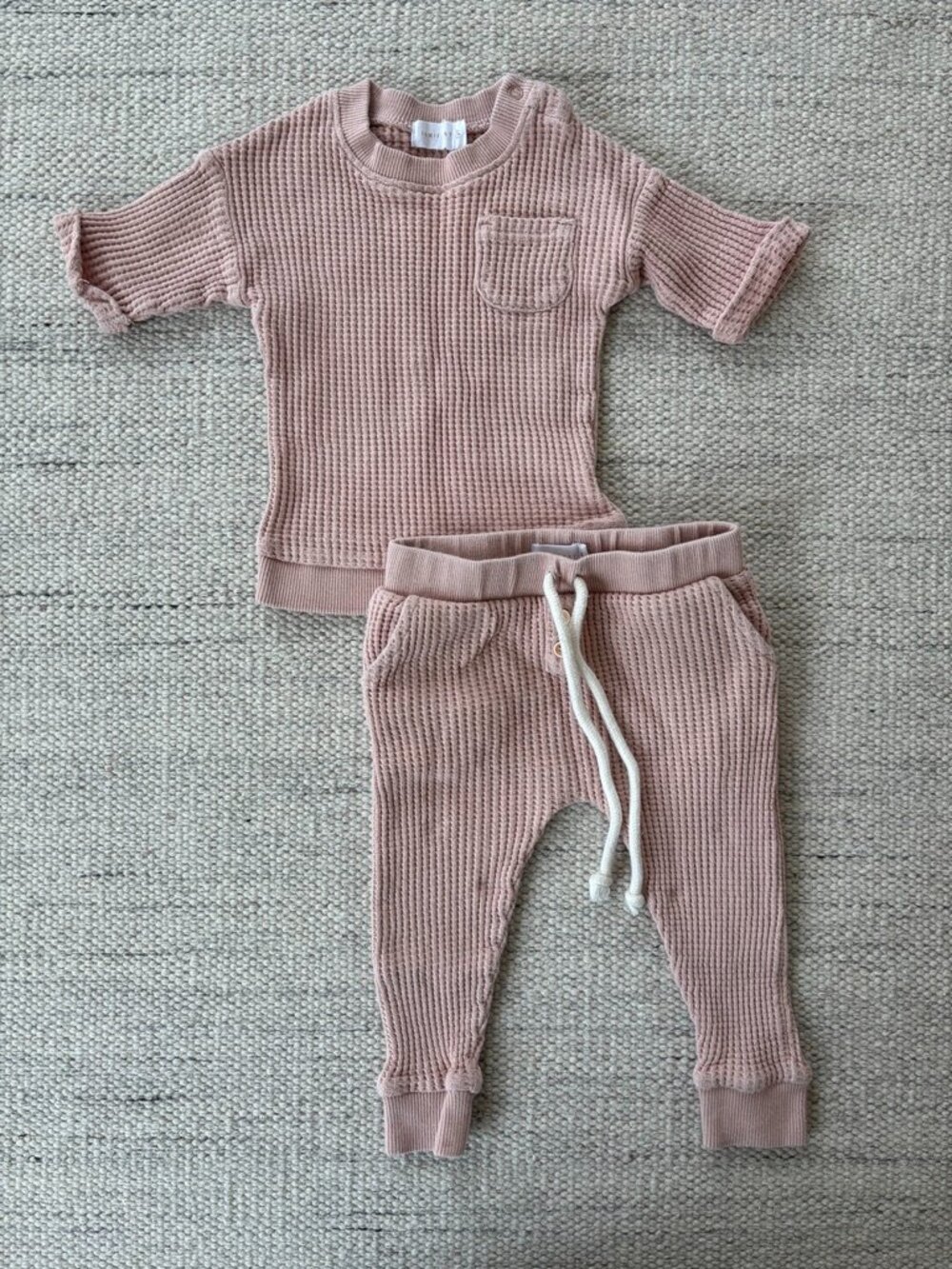 Organic Cotton Waffle Shirt & Pant Set